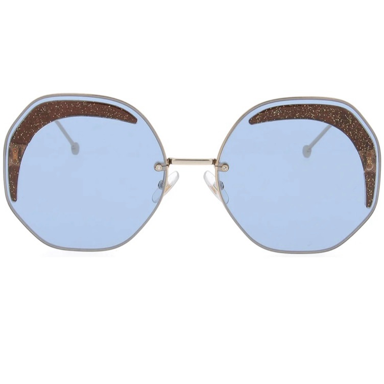 Fendi Blue Tint And Gold Sunglasses